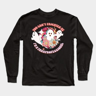 You Can't Frighten Me I'm A Paraprofessinal, Funny Halloween Party,Happy Halloween Day,Funny Spooky Vibes Long Sleeve T-Shirt